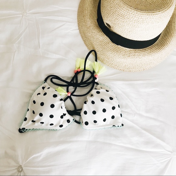 Victoria's Secret Other - Victoria’s Secret Polka Dot String Bikini Top